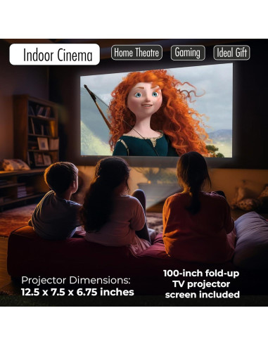 Proyector RCA RPJ199COMBO Bluetooth con Pantalla 100"