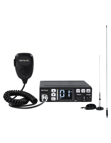 Radio CB Retevis MB3 con Antena y Función VOX - 40 Canales