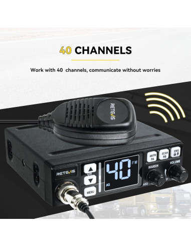 Radio CB Retevis MB3 con Antena y Función VOX - 40 Canales