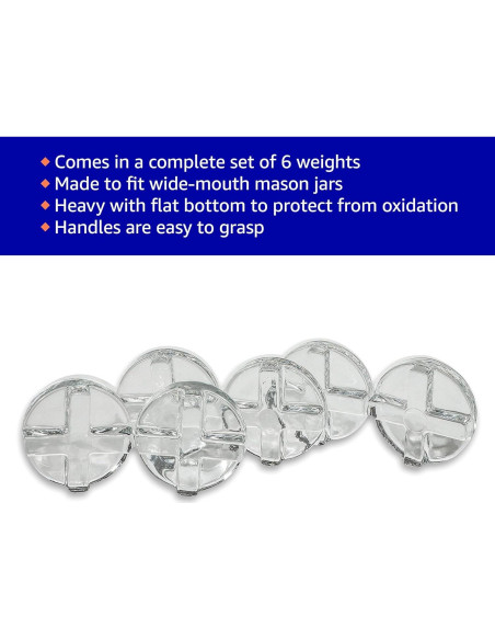 Pesas de Vidrio para Fermentación Trademark Innovations - Juego de 6
