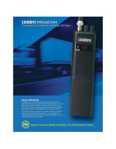 Radio CB Portátil Uniden PRO401HH 40 Canales 4W Alcance Largo 2