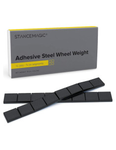 Pesas de Rueda Adhesivas StanceMagic 510g Negras 72 Piezas