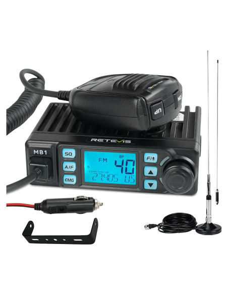 Radio CB Retevis MB1 40 Canales con Antena y Cancelación de Ruido