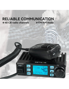 Radio CB Retevis MB1 40 Canales con Antena y Cancelación de Ruido 2