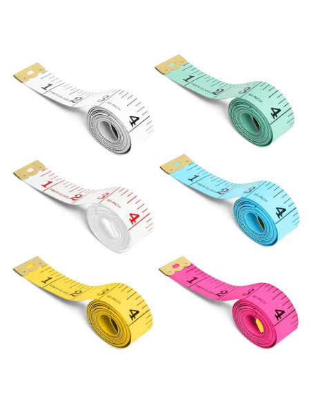 6 Paquetes Cinta Métrica Corporal Dombbfye 150 CM Multicolor