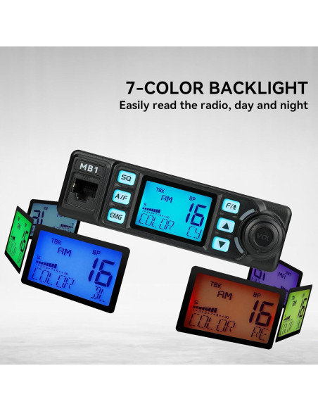 Radio CB Retevis MB1 40 Canales con Antena y Cancelación de Ruido