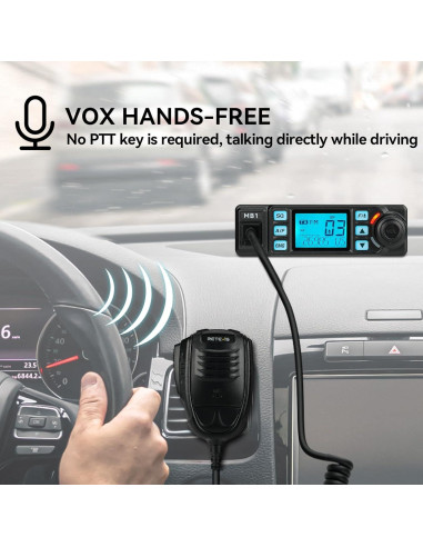 Radio CB Retevis MB1 40 Canales con Antena y Cancelación de Ruido