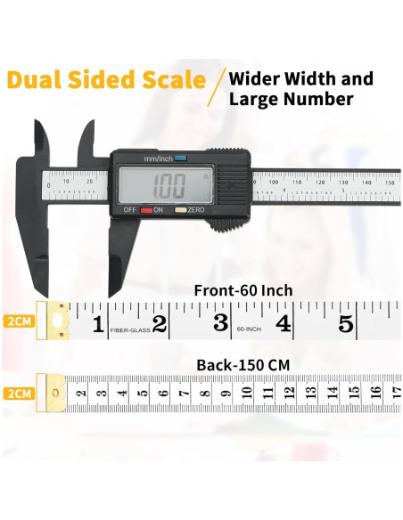 6 Paquetes Cinta Métrica Corporal Dombbfye 150 CM Multicolor