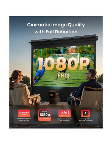 Proyector TCL A1 GTV 1080P Bluetooth WiFi 120" Dolby Digital