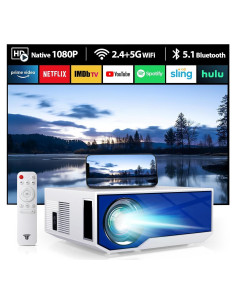 Proyector ZDK 1080P Full HD 18000 Lúmenes WiFi Bluetooth