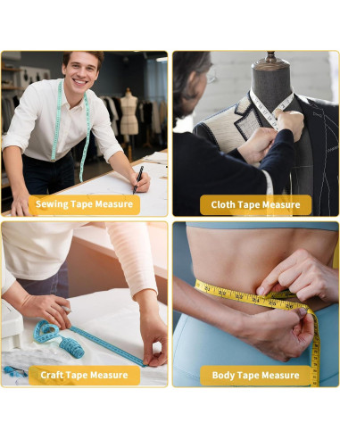 6 Paquetes Cinta Métrica Corporal Dombbfye 150 CM Multicolor