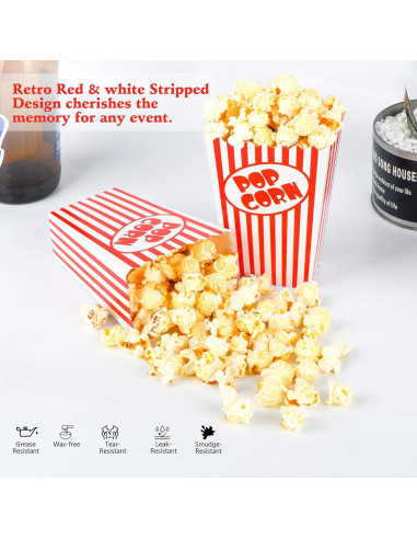Cajas de Palomitas Mini Zahaat 25 Unidades 14 cm Reutilizables
