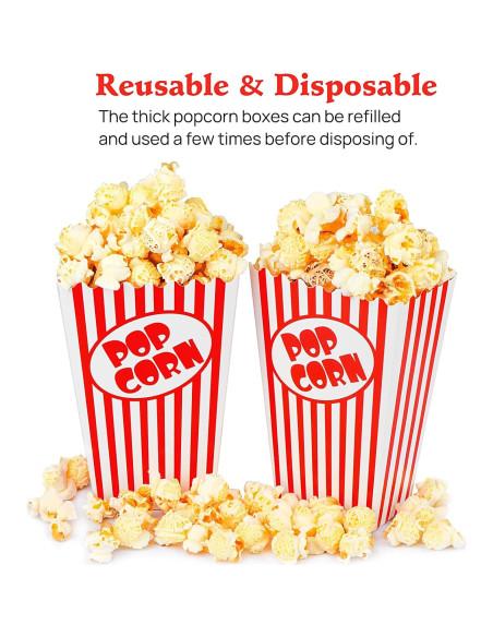 Cajas de Palomitas Mini Zahaat 25 Unidades 14 cm Reutilizables