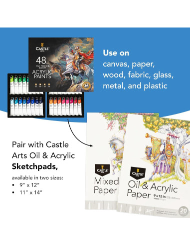 Juego de Pintura Acrílica Castle Art Supplies 48 x 22 ml