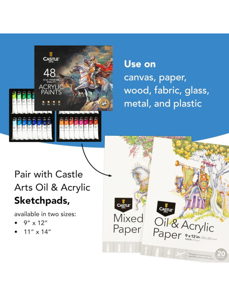 Juego de Pintura Acrílica Castle Art Supplies 48 x 22 ml