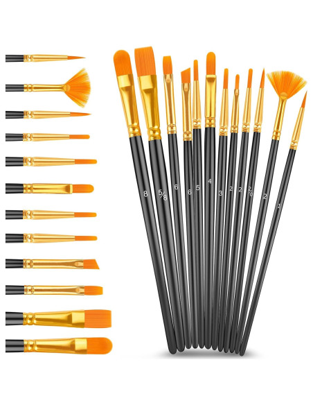 Juego de Pintura Acrílica Caliart 72 Colores 59ml con 12 Pinceles