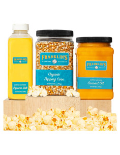 Palomitas Gourmet Franklin - Granos Orgánicos 793g + Sal 538g + Aceite 850g