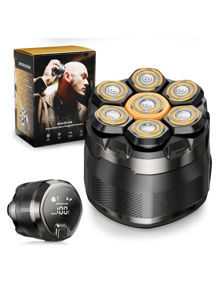 Afeitadora Eléctrica 7D NIWUIO para Cabeza Calva - Afeitado Húmedo/Seco