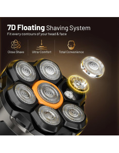 Afeitadora Eléctrica 7D NIWUIO para Cabeza Calva - Afeitado Húmedo/Seco 2