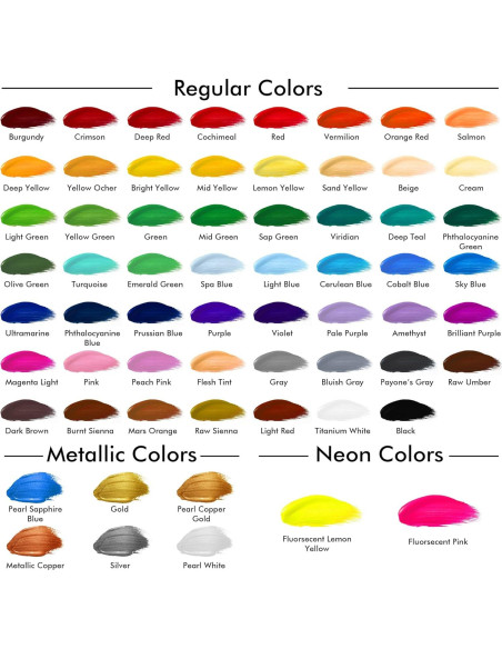 Set de Pintura Acrílica Shuttle Art 66 Colores 82 Piezas