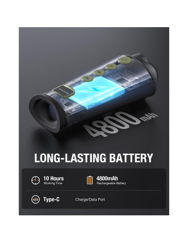 Monocular Térmico Teslong 256x192 Portátil para Caza