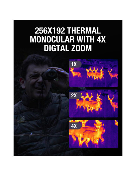 Monocular Térmico Teslong 256x192 Portátil para Caza
