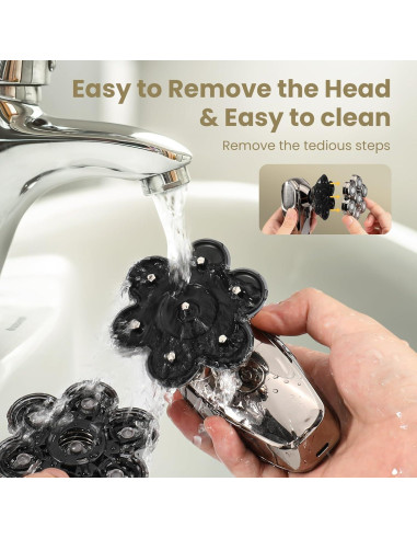 Afeitadora de Cabeza SHPAVVER 7D Desmontable IPX7 Carga Tipo C