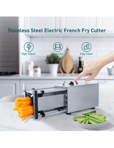 Cortadora de Papas Fritas Eléctrica Empculd 40W Acero Inoxidable 2