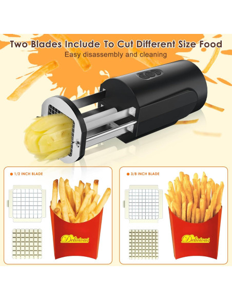 Cortador de Papas Fritas Eléctrico AZXILE Automático 2.6kg