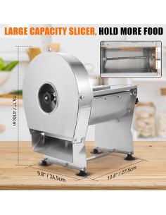 Cortadora de Verduras Eléctrica Dainslef Acero Inoxidable 0-10mm 2