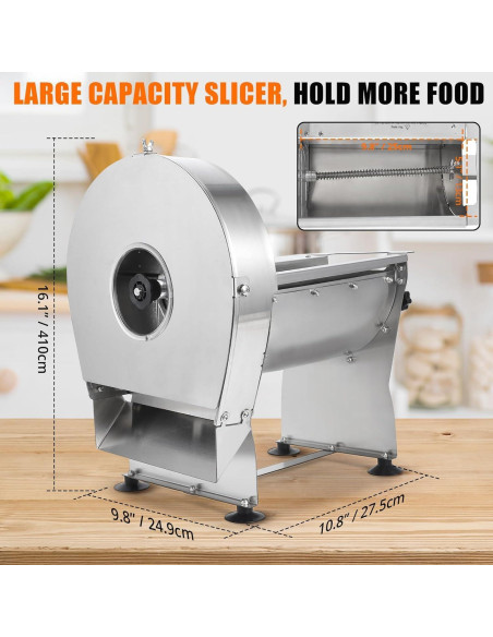 Cortadora de Verduras Eléctrica Dainslef Acero Inoxidable 0-10mm