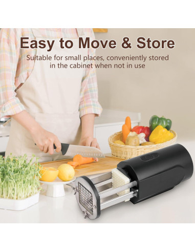 Cortador de Papas Fritas Eléctrico AZXILE Automático 2.6kg