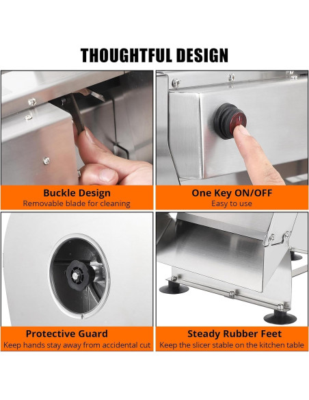 Cortadora de Verduras Eléctrica Dainslef Acero Inoxidable 0-10mm