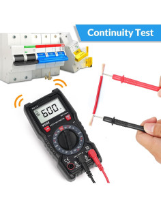 Multímetro Digital WGGE WG-113 con Estuche y Cables de Prueba 2