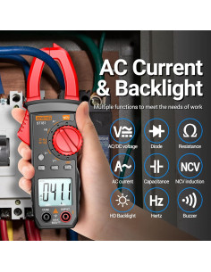 Multímetro Digital ANENG 4000 Cuentas con Pinza AC/DC 2