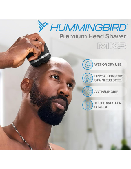 Afeitadora eléctrica Hummingbird MK3 para cabeza y cara