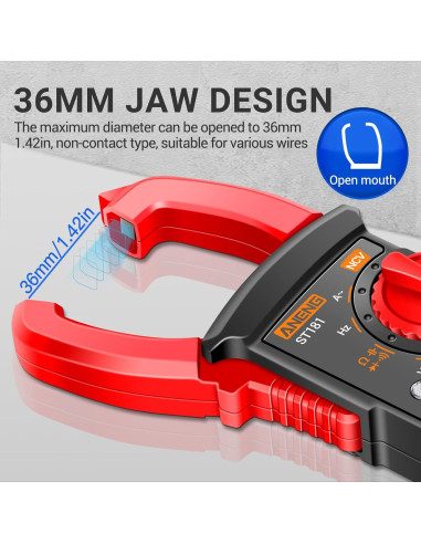 Multímetro Digital ANENG 4000 Cuentas con Pinza AC/DC