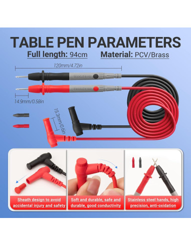 Multímetro Digital ANENG 4000 Cuentas con Pinza AC/DC