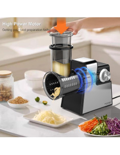 Rallador Eléctrico FYONIO 350W con 5 Cuchillas Intercambiables 2