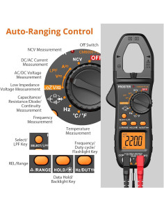 Medidor de Pinza Digital Proster CM2018 6000 Cuentas AC/DC 2