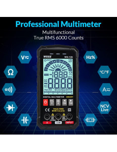 Multímetro Digital WGGE Inteligente 6000 Cuentas TRMS 2