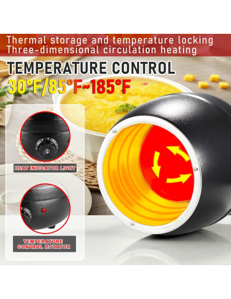 Olla Eléctrica Calentador de Sopa 10L CMOOD Acero Inoxidable