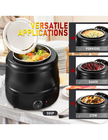 Olla Eléctrica Calentador de Sopa 10L CMOOD Acero Inoxidable