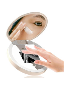 Espejo Compacto Diyeeni con Cámara UV y Luz LED 97mm