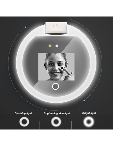 Espejo Compacto Diyeeni con Cámara UV y Luz LED 97mm