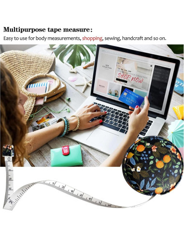 Cinta Métrica Retráctil WM 150 cm Doble Cara para Costura