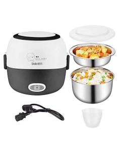 Caja de Almuerzo Eléctrica Thousanday 1L Acero Inoxidable Negro