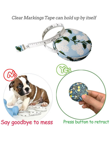 Cinta Métrica Retráctil WM 150 cm Doble Cara para Costura