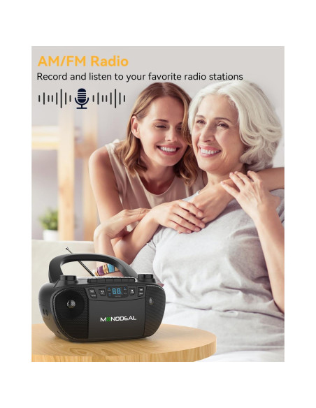 Reproductor de Cinta Cassette y CD MONODEAL CD1016 Bluetooth