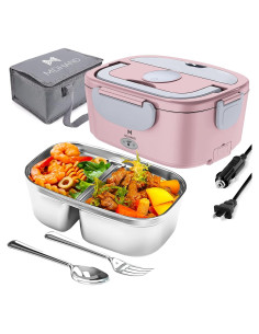 Caja de Almuerzo Eléctrica MDHAND 1.5L Rosa 65W Portátil